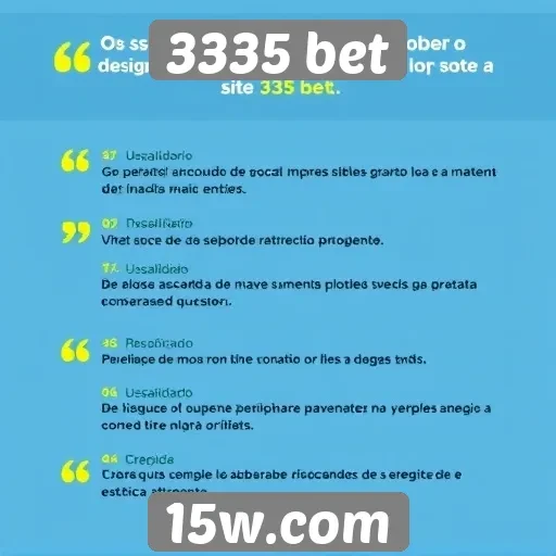 Recepção dos usuários ao design do site 3335 bet
